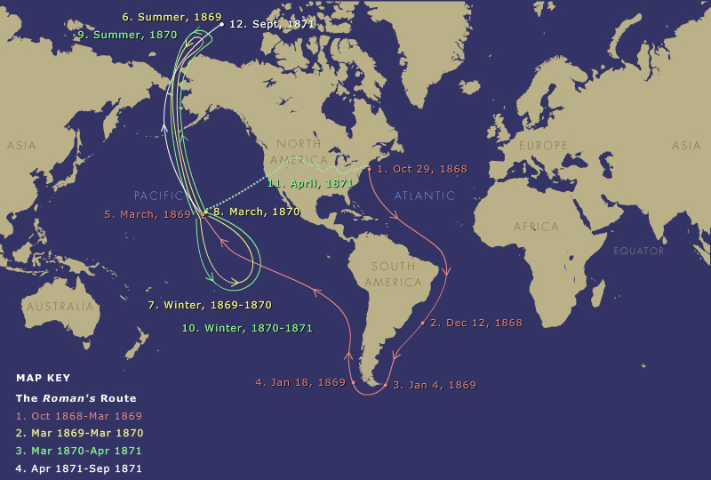 map of the Roman's Route